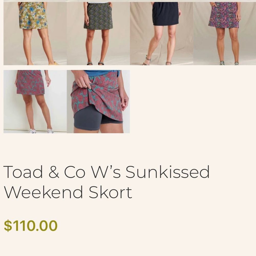 Toad &Co W’s Sun-kissed Weekend Skort - Picture 2 of 9